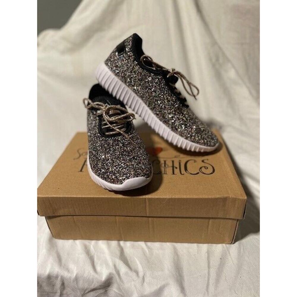 Sparkle Glitter Sneakers Shoes Women's Size 7 Southern Fried Chics Colorful NEW